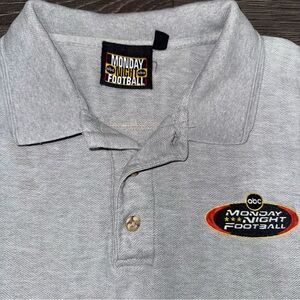 VTG early‎ 2000’s Monday Night Football NFL Polo Shirt L Gray Vintage ABC Sports